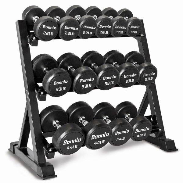 Dumbbell Rack Stand Gym Wide Heavy Duty 3 Tier Commercial Steel