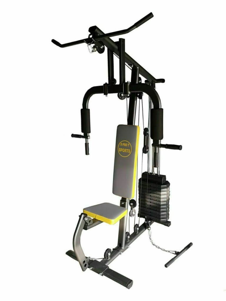 Multi Gym Adjustable Plates Preacher Pulley Exercise Machine Lats Press
