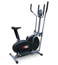 EXERCISE BIKE + ELLIPTICAL CROSS TRAINER - 2IN1- CARDIO FITNESS WORKOUT MACHINE