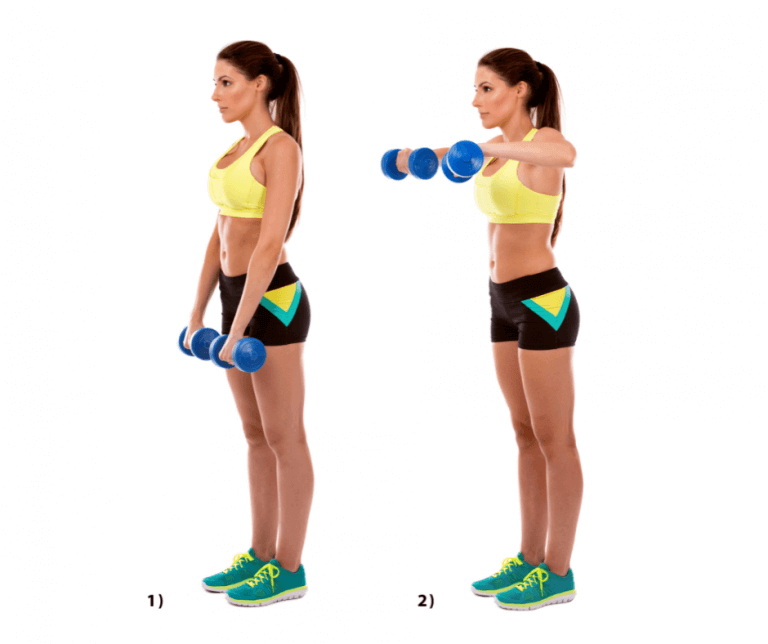 Shoulder exercises with dumbbells - strong arms
