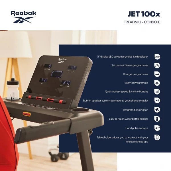 Reebok Jet 100x Folding Treadmill - Image 6