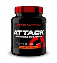 SCITEC ATTACK  Stimulant-Free Pre-Workout Power Creatine 416 g Tropical Fruit